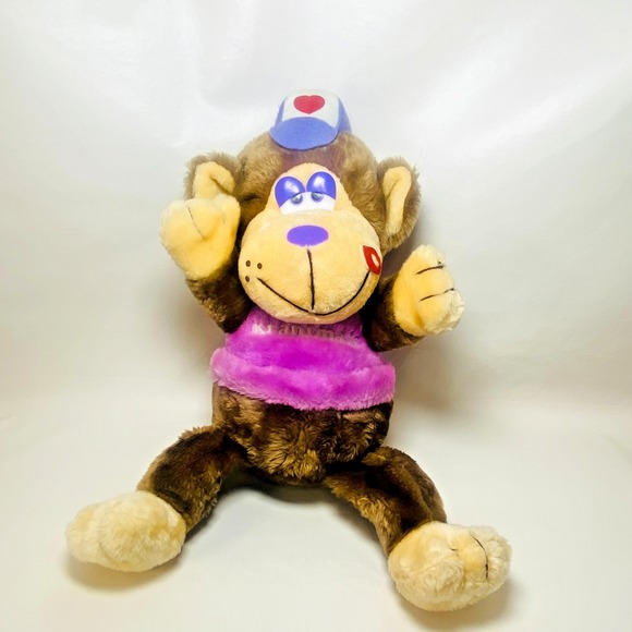 Vintage Rare Kmart K Mart Brown Plush Monkey 1985 KRANIMALS Collectable 15" - Picture 1 of 10